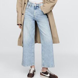 High Rise Stride Wide-Leg Ankle Jeans Size 24 NWT